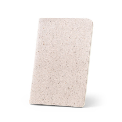 ORGANIC SOFT. A6 notepad with flexible cover made from organic elephant matter (80)